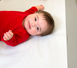 A child receives care in the Down Syndrome Clinic at Children's Mercy.