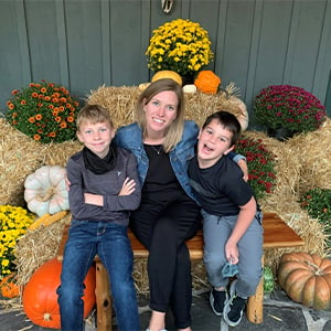 Anna Knoblock with her sons, Cooper and Cole.