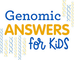 Image reads, "Genomic Answers for Kids"