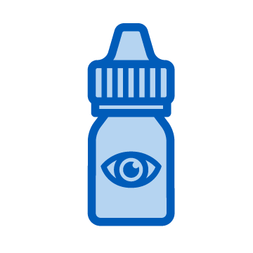 Icon of eye drops bottle.