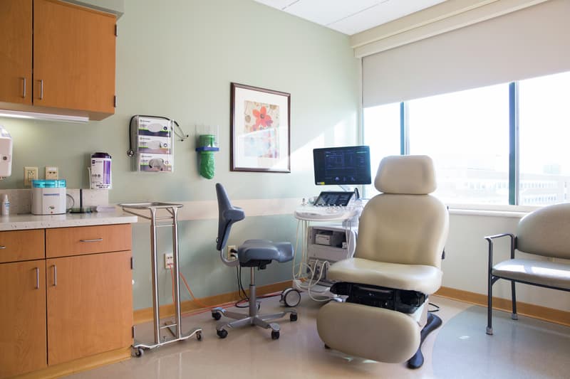 A clinic room at the Fetal Health Center