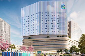 Rendering of the new Adele Hall Tower at the Adele Hall campus.