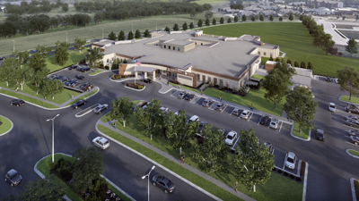 birds eye view of mental wellness campus