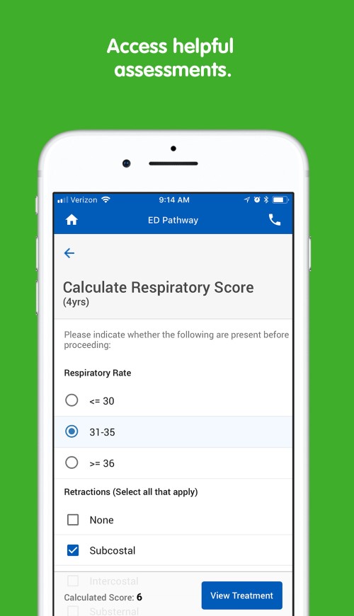 PedGuide app asthma assessments