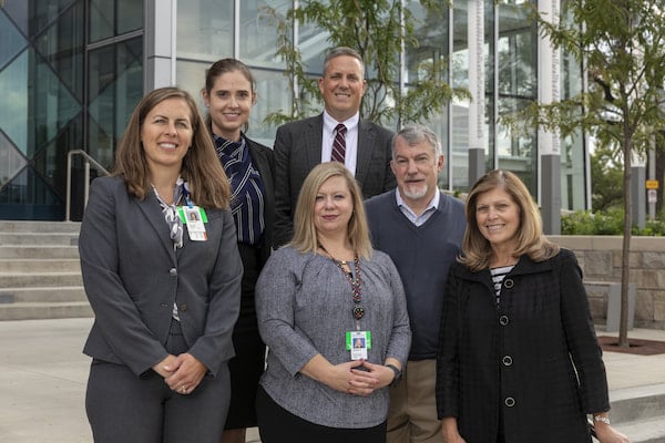 Children's Mercy Bioethics Center faculty and staff. Clockwise from left: Vanessa Watkins, Stephanie Kukora, Jeremy Garrett, Brian Carter, Angie Knackstedt and Jennifer Pearl.