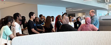 STAR 2.0 students tour the Children’s Mercy Research Institute with Dr. Daniel Heruth, Senior Director of Laboratory Operations.