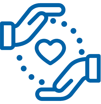 icon of two hands with a heart in the middle