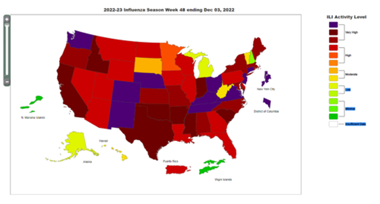 CDC Flu Map