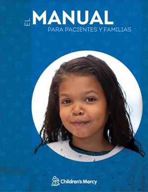 The Handbook cover in Spanish, featuring a young girl in a hospital gown smiling.