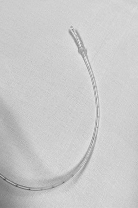 Catheter used to connect to a patient's bladder.