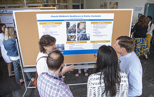 Residents discuss their scholarly work in the grand rounds at Children's Mercy.