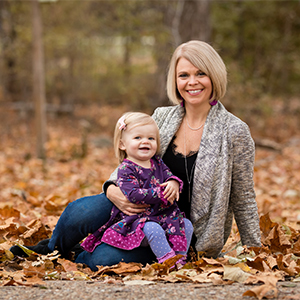 Farrah Poundstone with her daughter.