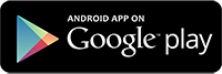 Google play triangle icon with words that read: Android app on Google play