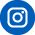 Instagram logo in a blue circle with a white camera icon on a light gray background.