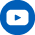 YouTube logo in a blue circle with a white play button icon on a light gray background.
