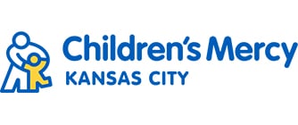 Children's Mercy Kansas City logo. Includes adult with dancing child icon.