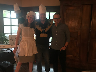 Three members of the Children's Mercy Child Neurology Residency team pose together in costumes.