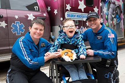 Meet Parker, a Critical Care Transport patient at Children's Mercy.