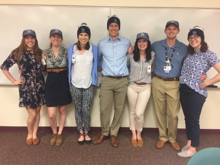 Resident life group wearing hats in Children's Mercy's Pediatric Residency Program.