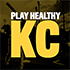 Yellow background with bold black words that read, "Play Healthy KC."