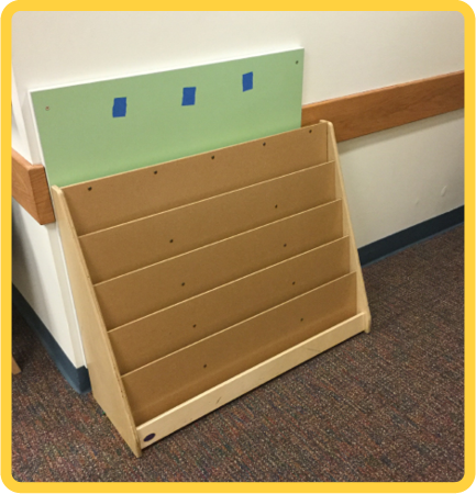 Empty bookshelf