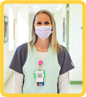 Children's Mercy nurse in face mask