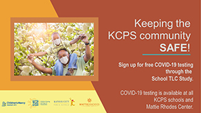 Small image of version 1 social media JPG file with the heading that reads: Keeping the KCPS community SAFE!