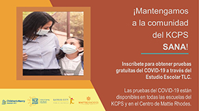 Small image of version 2 social media JPG file with the heading that reads: ¡Mantengamos a la comunidad del KCPS SANA!